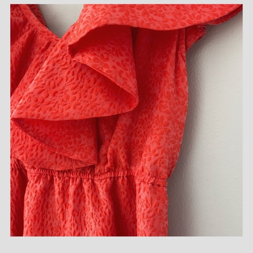 Chelsea28 Cocktail Dress Ruffle Shoulders Puckered Midi Dress Occasion Dress - Picture 5 of 16